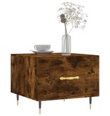 VidaXL Salontafel 50x50x40 cm bewerkt hout gerookt eikenkleurig