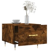 VidaXL Salontafel 50x50x40 cm bewerkt hout gerookt eikenkleurig