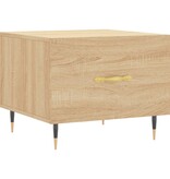 VidaXL Salontafel 50x50x35 cm bewerkt hout sonoma eikenkleurig