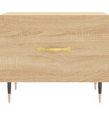 VidaXL Salontafel 50x50x35 cm bewerkt hout sonoma eikenkleurig