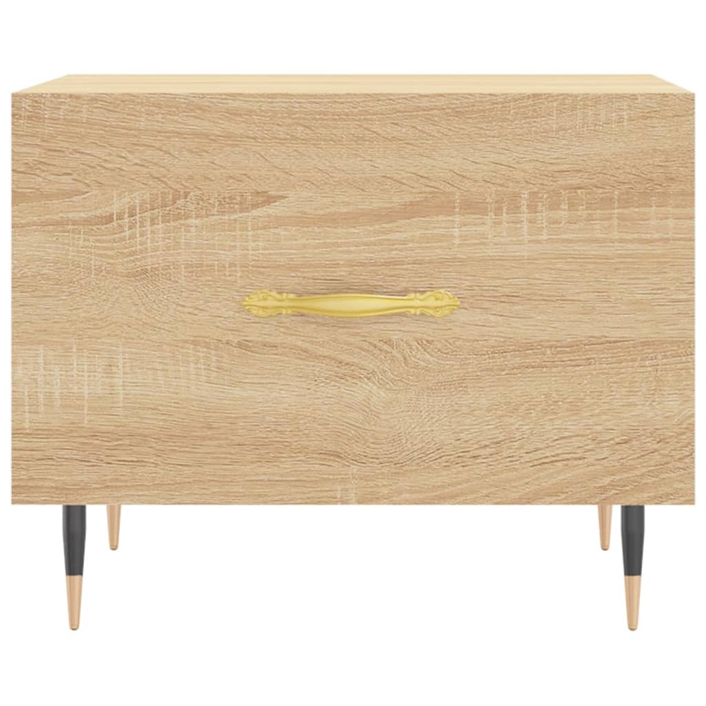 VidaXL Salontafel 50x50x35 cm bewerkt hout sonoma eikenkleurig