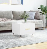 VidaXL Salontafel 50x50x40 cm bewerkt hout hoogglans wit