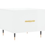 VidaXL Salontafel 50x50x40 cm bewerkt hout hoogglans wit