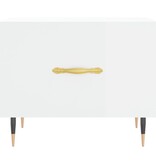 VidaXL Salontafel 50x50x40 cm bewerkt hout hoogglans wit
