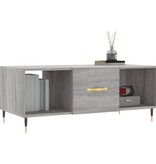 VidaXL Salontafel 102x50x40 cm bewerkt hout grijs sonoma eikenkleurig