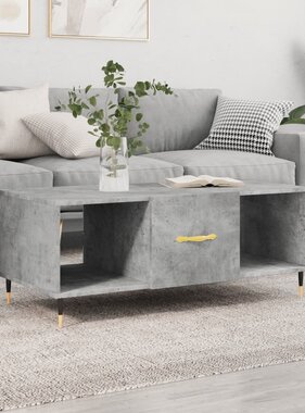 VidaXL Salontafel 102x50x40 cm bewerkt hout betongrijs