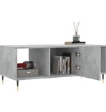 VidaXL Salontafel 102x50x40 cm bewerkt hout betongrijs