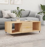 VidaXL Salontafel 102x50x40 cm bewerkt hout sonoma eikenkleurig