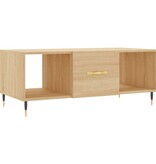 VidaXL Salontafel 102x50x40 cm bewerkt hout sonoma eikenkleurig