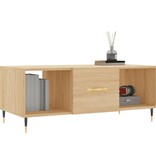 VidaXL Salontafel 102x50x40 cm bewerkt hout sonoma eikenkleurig