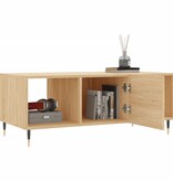 VidaXL Salontafel 102x50x40 cm bewerkt hout sonoma eikenkleurig