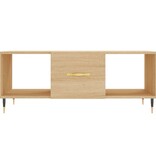 VidaXL Salontafel 102x50x40 cm bewerkt hout sonoma eikenkleurig