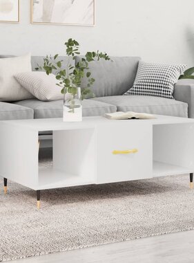 VidaXL Salontafel 102x50x40 cm bewerkt hout wit