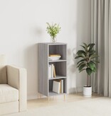VidaXL Dressoir 34,5x32,5x90 cm bewerkt hout grijs sonoma eikenkleurig