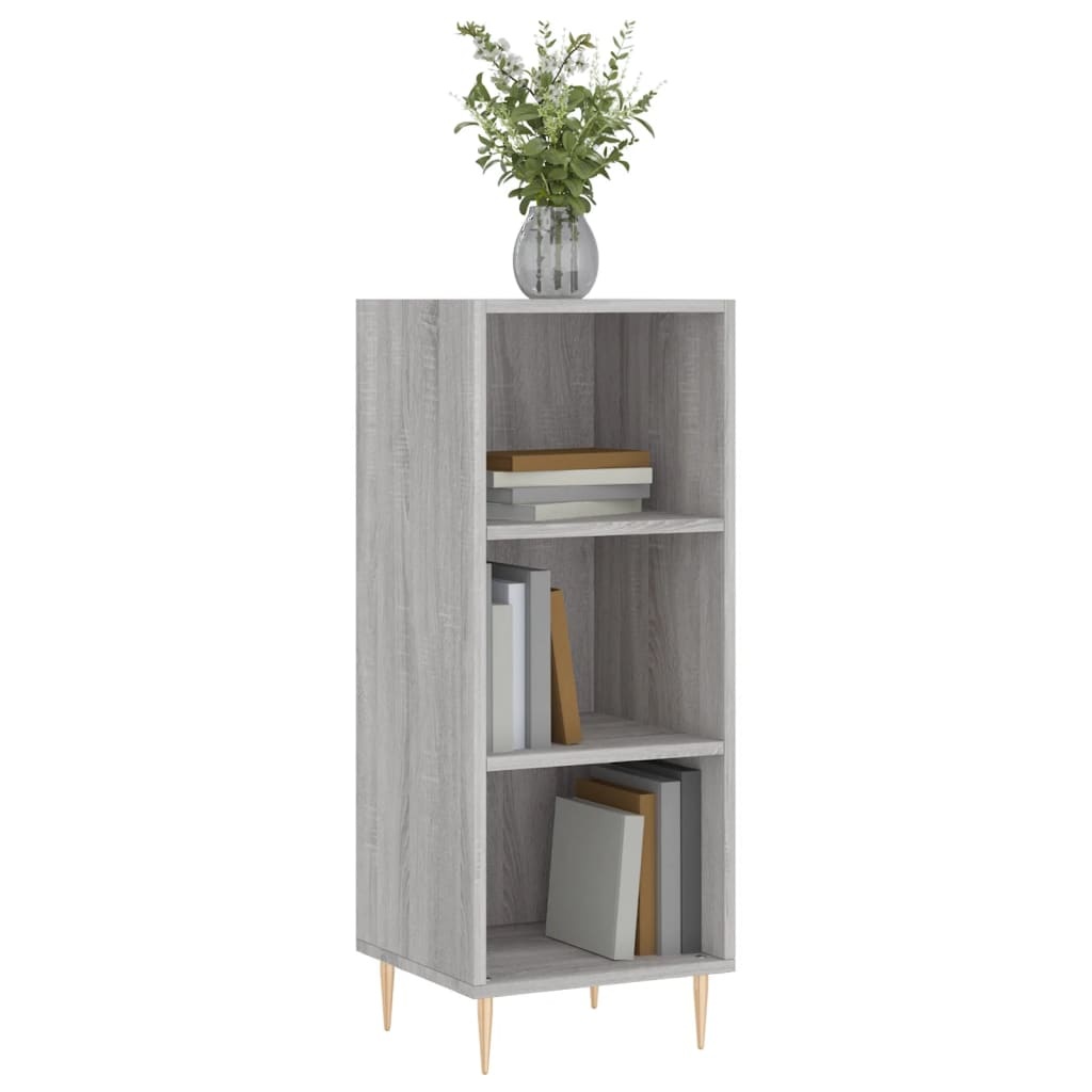 VidaXL Dressoir 34,5x32,5x90 cm bewerkt hout grijs sonoma eikenkleurig