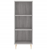 VidaXL Dressoir 34,5x32,5x90 cm bewerkt hout grijs sonoma eikenkleurig