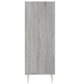VidaXL Dressoir 34,5x32,5x90 cm bewerkt hout grijs sonoma eikenkleurig
