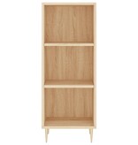 VidaXL Dressoir 34,5x32,5x90 cm bewerkt hout sonoma eikenkleurig