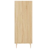 VidaXL Dressoir 34,5x32,5x90 cm bewerkt hout sonoma eikenkleurig
