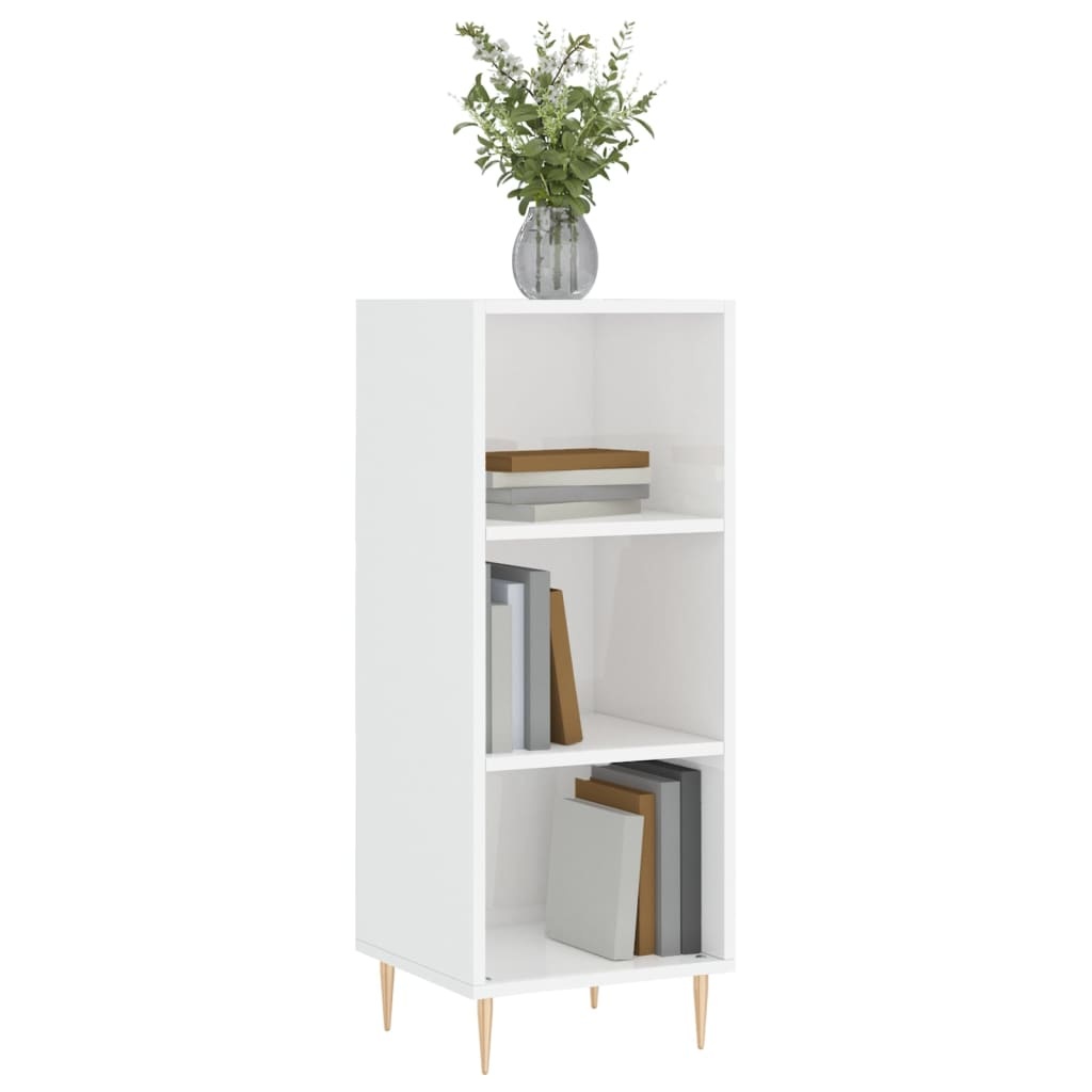 VidaXL Dressoir 34,5x32,5x90 cm bewerkt hout hoogglans wit
