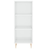 VidaXL Dressoir 34,5x32,5x90 cm bewerkt hout hoogglans wit