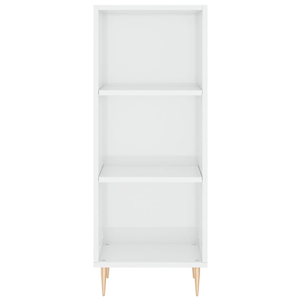 VidaXL Dressoir 34,5x32,5x90 cm bewerkt hout hoogglans wit