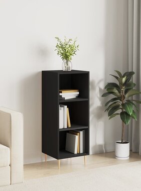 VidaXL Dressoir 34,5x32,5x90 cm bewerkt hout zwart