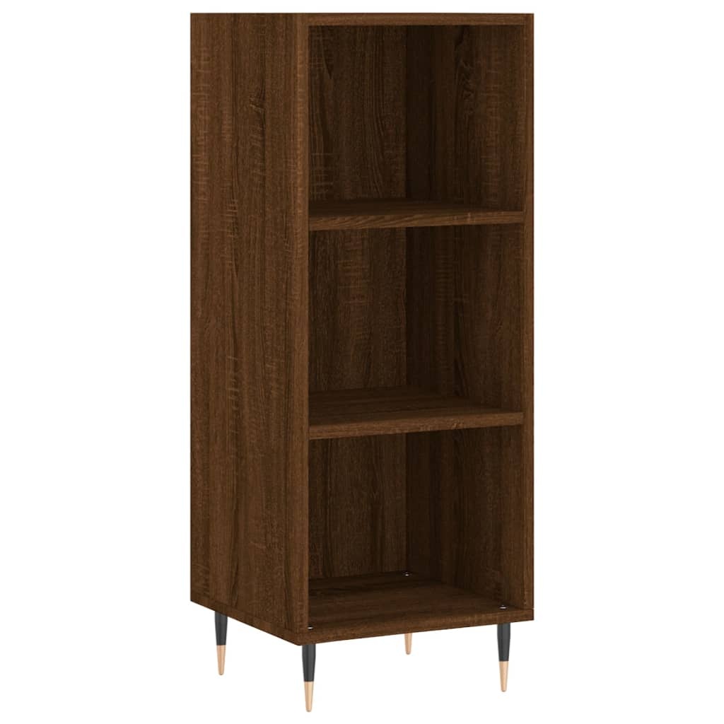 VidaXL Dressoir 34,5x32,5x90 cm bewerkt hout bruineikenkleurig