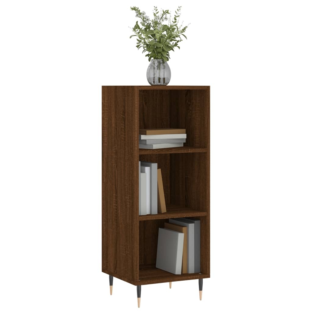 VidaXL Dressoir 34,5x32,5x90 cm bewerkt hout bruineikenkleurig