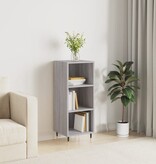VidaXL Dressoir 34,5x32,5x90 cm bewerkt hout grijs sonoma eikenkleurig
