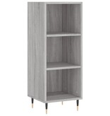 VidaXL Dressoir 34,5x32,5x90 cm bewerkt hout grijs sonoma eikenkleurig