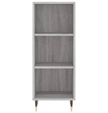 VidaXL Dressoir 34,5x32,5x90 cm bewerkt hout grijs sonoma eikenkleurig