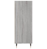 VidaXL Dressoir 34,5x32,5x90 cm bewerkt hout grijs sonoma eikenkleurig