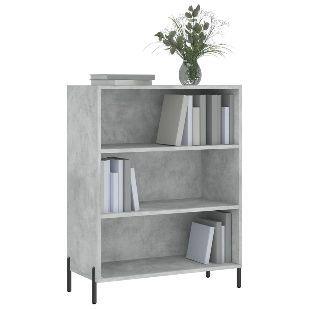 VidaXL Schappenkast 69,5x32,5x90 cm bewerkt hout betongrijs