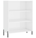 VidaXL Schappenkast 69,5x32,5x90 cm bewerkt hout hoogglans wit