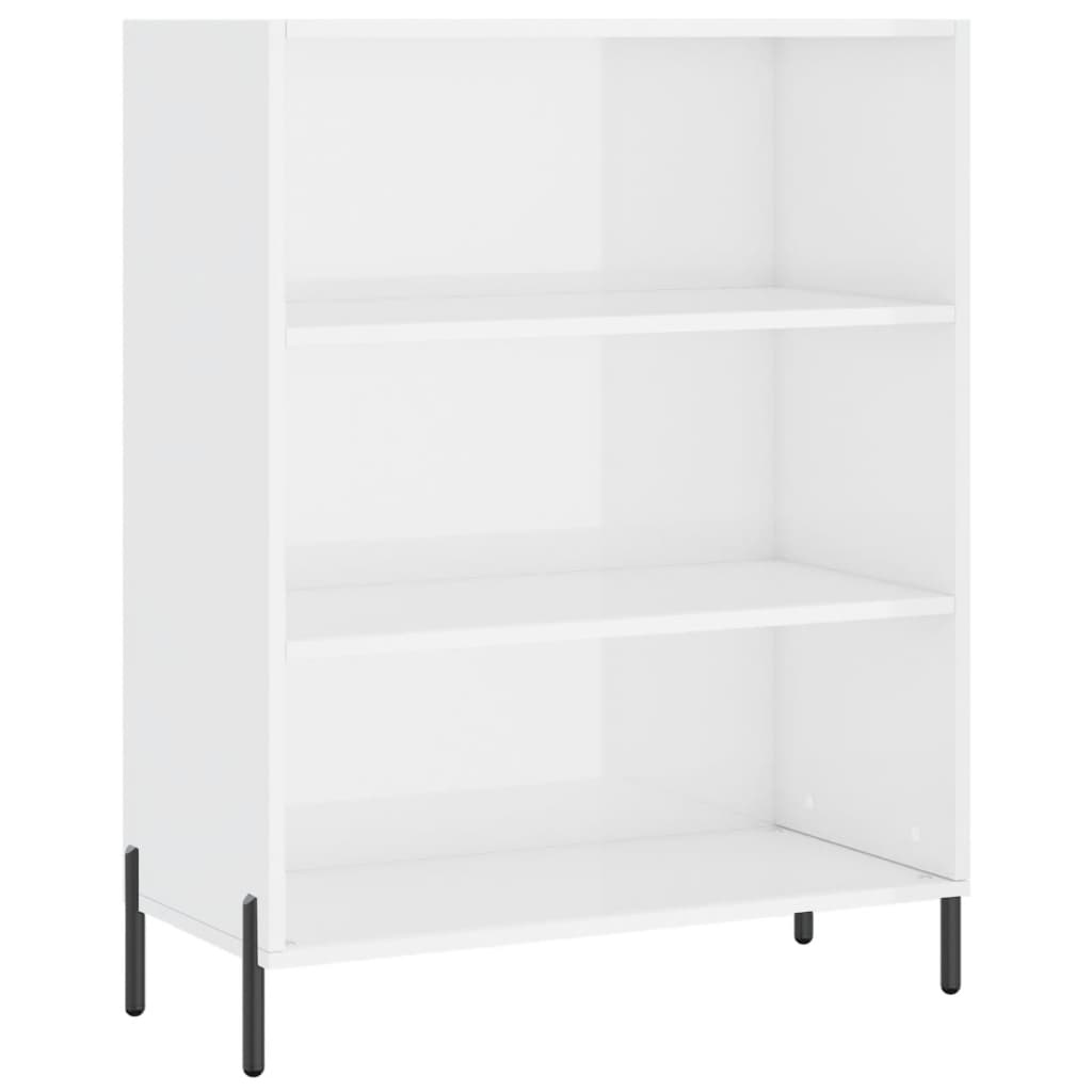 VidaXL Schappenkast 69,5x32,5x90 cm bewerkt hout hoogglans wit