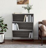 VidaXL Boekenkast 69,5x32,5x90 cm bewerkt hout grijs sonoma eikenkleur