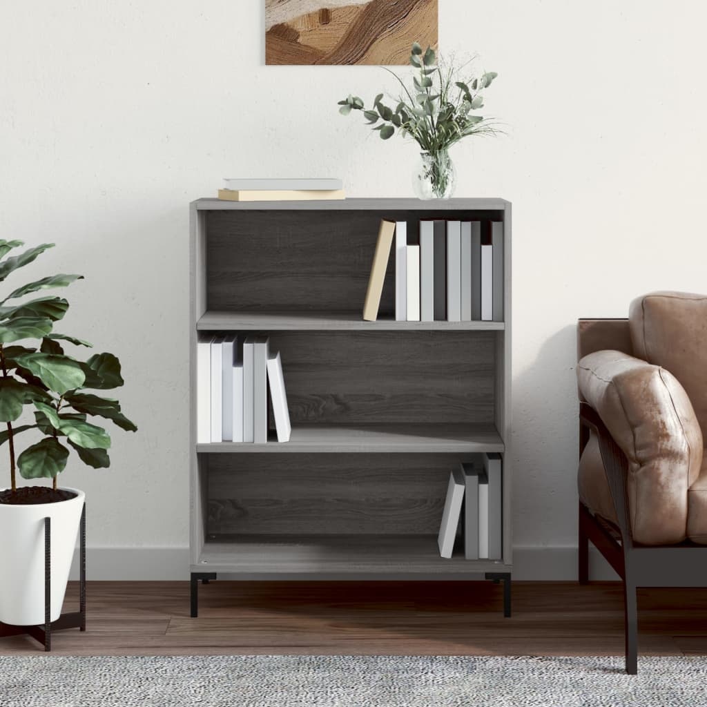 VidaXL Boekenkast 69,5x32,5x90 cm bewerkt hout grijs sonoma eikenkleur
