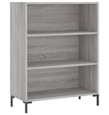 VidaXL Boekenkast 69,5x32,5x90 cm bewerkt hout grijs sonoma eikenkleur