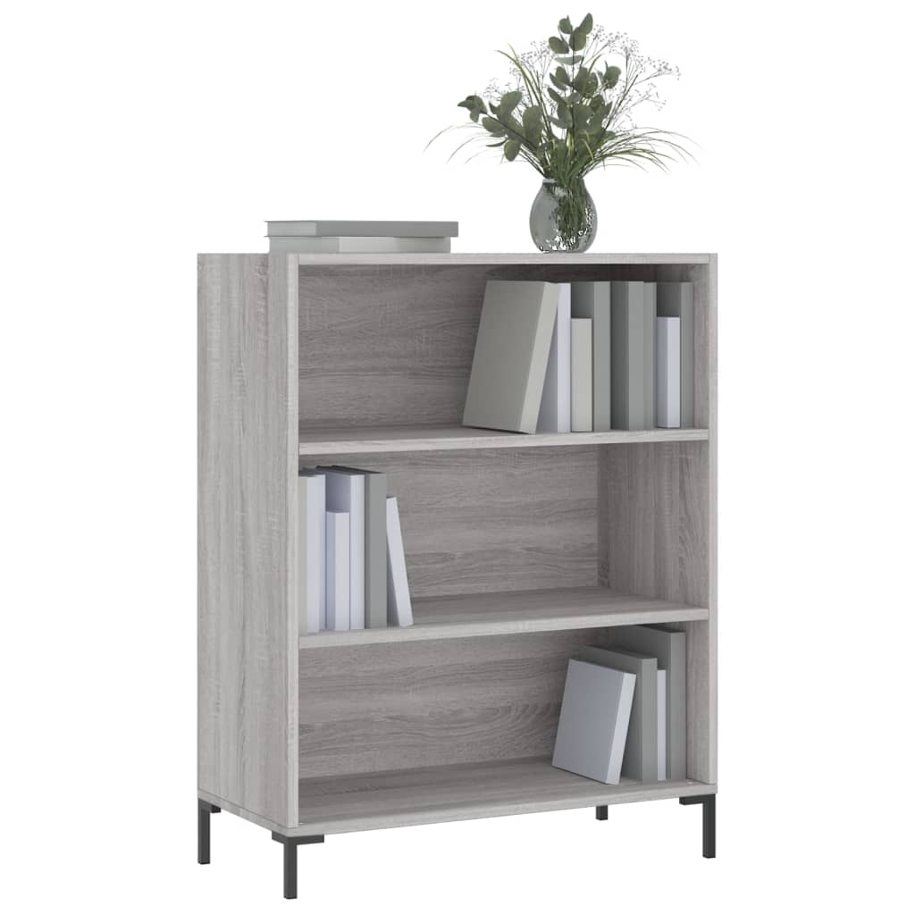 VidaXL Boekenkast 69,5x32,5x90 cm bewerkt hout grijs sonoma eikenkleur