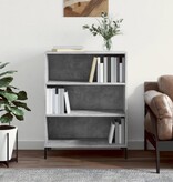 VidaXL Boekenkast 69,5x32,5x90 cm bewerkt hout betongrijs