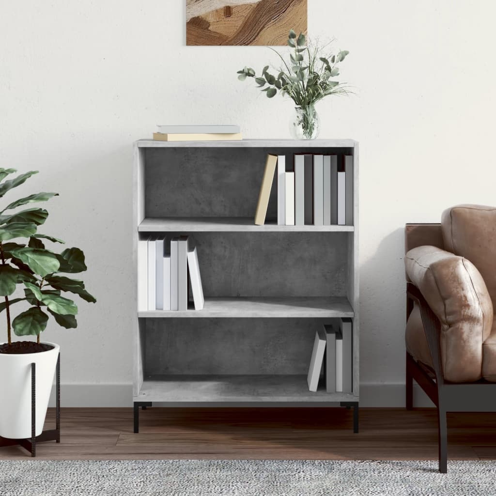 VidaXL Boekenkast 69,5x32,5x90 cm bewerkt hout betongrijs