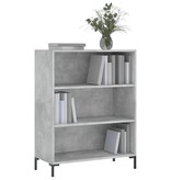 VidaXL Boekenkast 69,5x32,5x90 cm bewerkt hout betongrijs