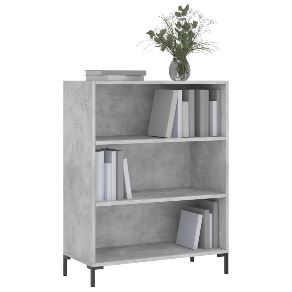 VidaXL Boekenkast 69,5x32,5x90 cm bewerkt hout betongrijs