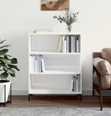 VidaXL Boekenkast 69,5x32,5x90 cm bewerkt hout hoogglans wit