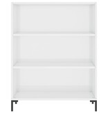 VidaXL Boekenkast 69,5x32,5x90 cm bewerkt hout hoogglans wit