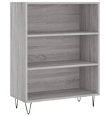 VidaXL Boekenkast 69,5x32,5x90 cm bewerkt hout grijs sonoma eikenkleur