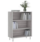 VidaXL Boekenkast 69,5x32,5x90 cm bewerkt hout grijs sonoma eikenkleur