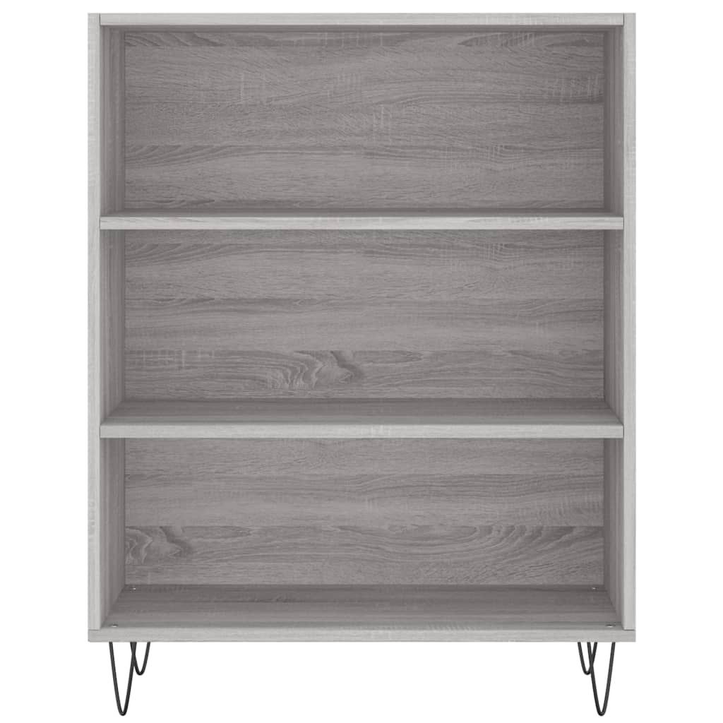 VidaXL Boekenkast 69,5x32,5x90 cm bewerkt hout grijs sonoma eikenkleur