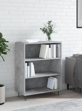 VidaXL Boekenkast 69,5x32,5x90 cm bewerkt hout betongrijs